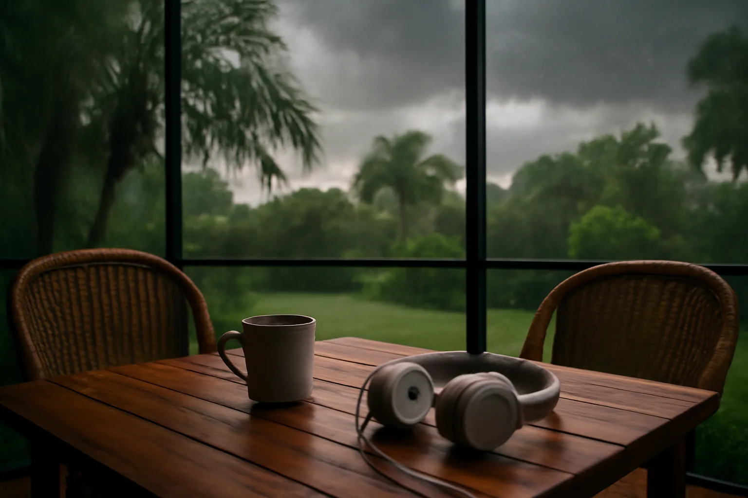 Screened Florida lanai where a home scopist would weigh startup cost