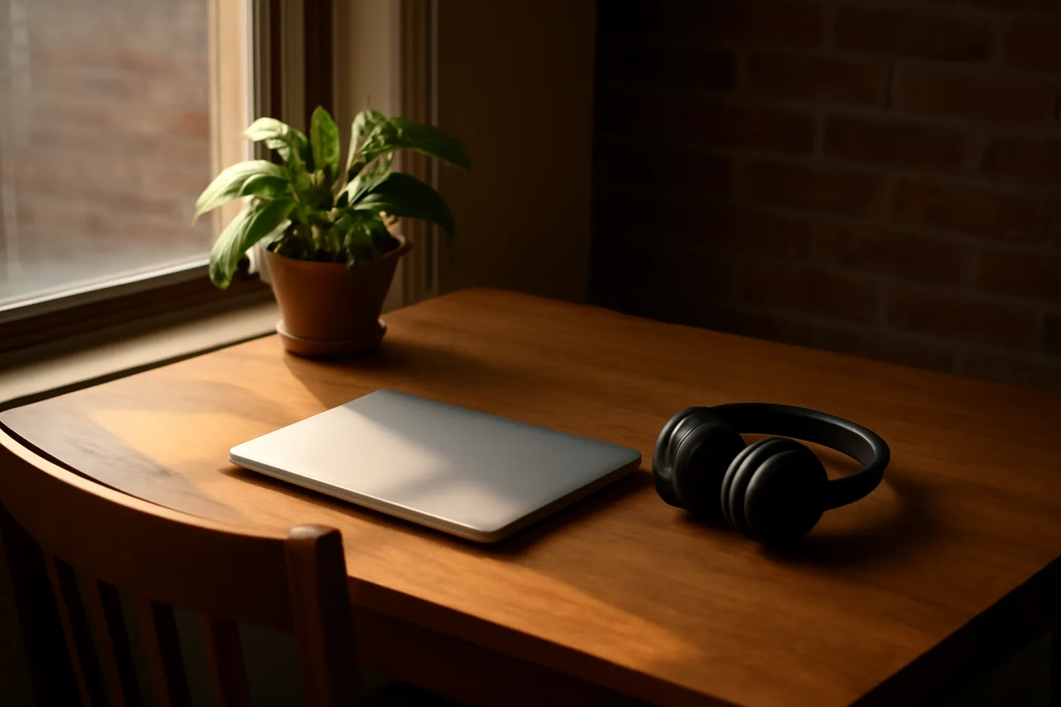 Wilmington home table used by a Delaware scopist in afternoon light